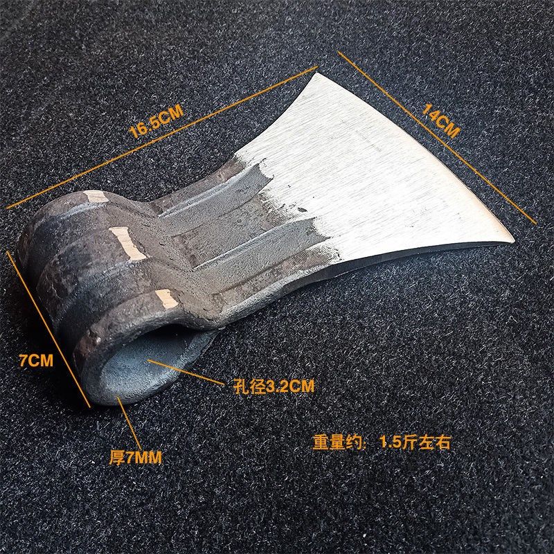 Factory direct sales axe track steel household small axe head artificial forging reinforcement axe chopping firewood squat firewood lumberjack