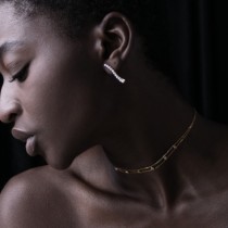 Original design of retro long pearl earrings feminine pearl earrings French miniature vintage