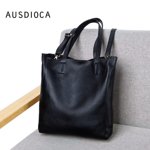 Вместительная и большая демисезонная модная сумка через плечо, сумка на одно плечо, из натуральной кожи