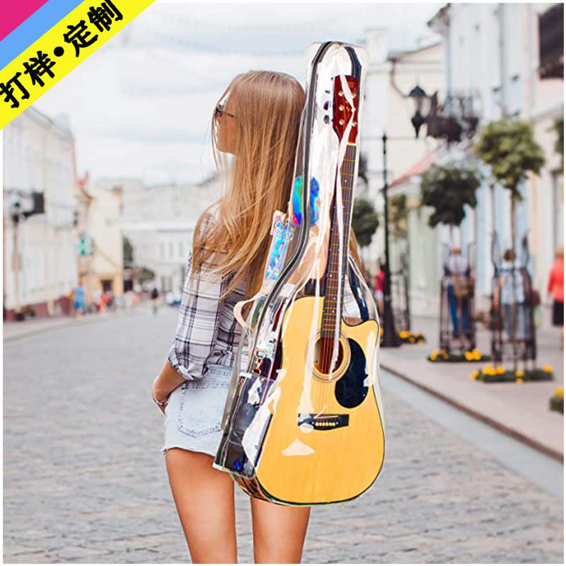 Guitar Packs Transparent 41-inch 49 inch 40 inch Guitar Bag Folk Musical Instrument Bag Guitar Bag Transparent TPU Guitar Bag A