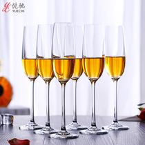 European-style crystal glass champagne glasses 6 sets creative wine glasses goblet pair up chicken tail bubble wine glasses 2