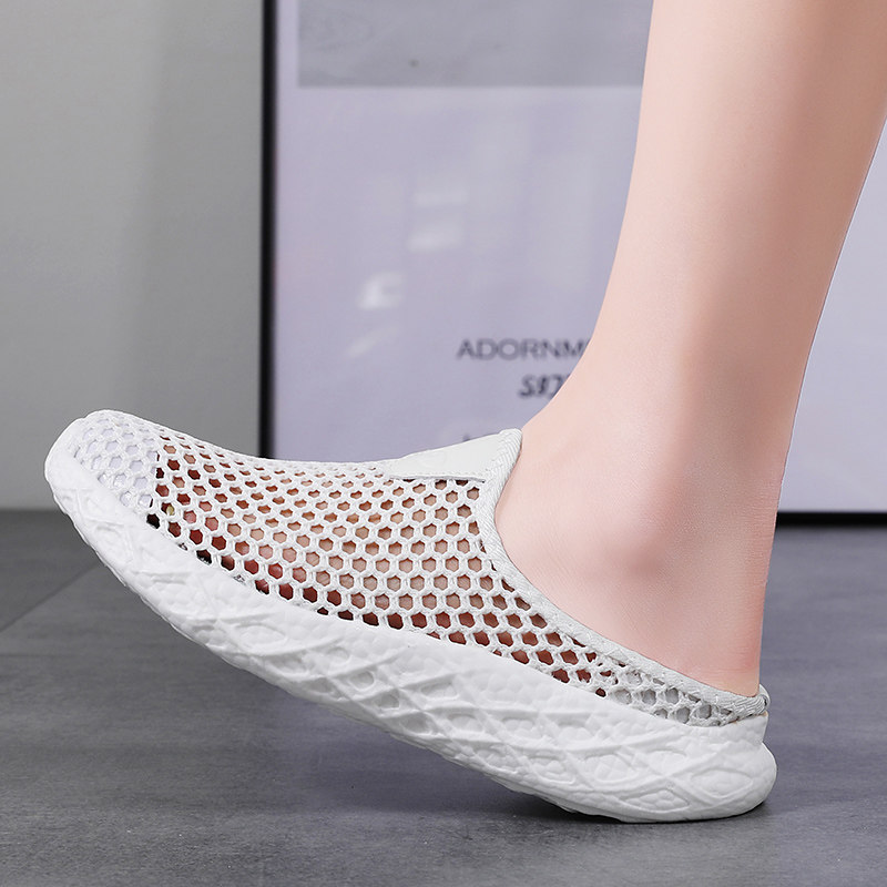 Open-Toe Half-Slippers for Women, Summer 2026 New Style, Mesh Hollow Breathable Slippers, Beach Sandals for Men and Women