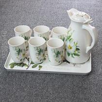 Breakfast plate set personality tray for tea bottles Household teacup teapot placement plate Cake plate Bottom plate Practical