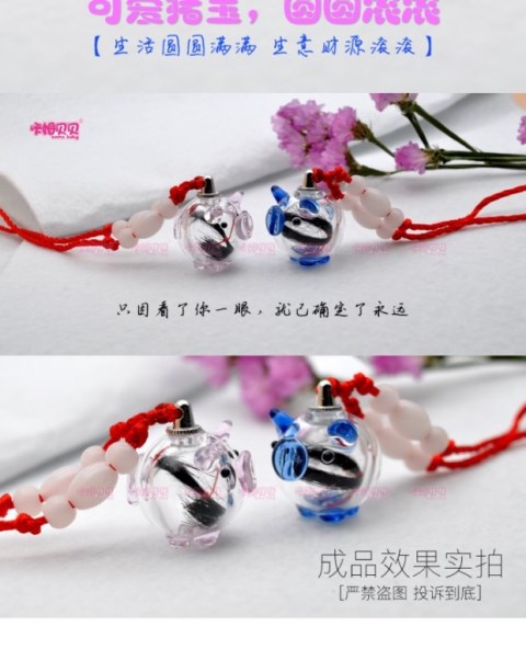 Bàn chân nhỏ pendant Mặt dây tóc bé thủy tinh Pha lê tóc bé mặt dây tóc bé chương lưu niệm bé tự làm cá heo nhỏ yêu mặt dây chuyền trái tim - Quà lưu niệm cho bé / Sản phẩm cá nhân quà thôi nôi cho bé gái