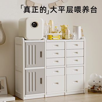 儿童玩具收纳架婴儿用品喂养台落地家用置物柜宝宝衣柜储物整理箱