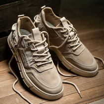 Summer work mens shoes Outdoor low-top Martin shoes Mens trendy shoes casual big toe shoes Canvas labor insurance work boots