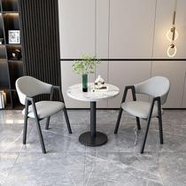 New 2023 negotiation tables and chairs for home reception light luxury modern balcony leisure tables and chairs small round table milk tea shop apartment table