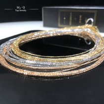 Japanese 18K gold Seiko cut surface laser casing 1 3mm collar collar gold chain imported clavicle chain super flash
