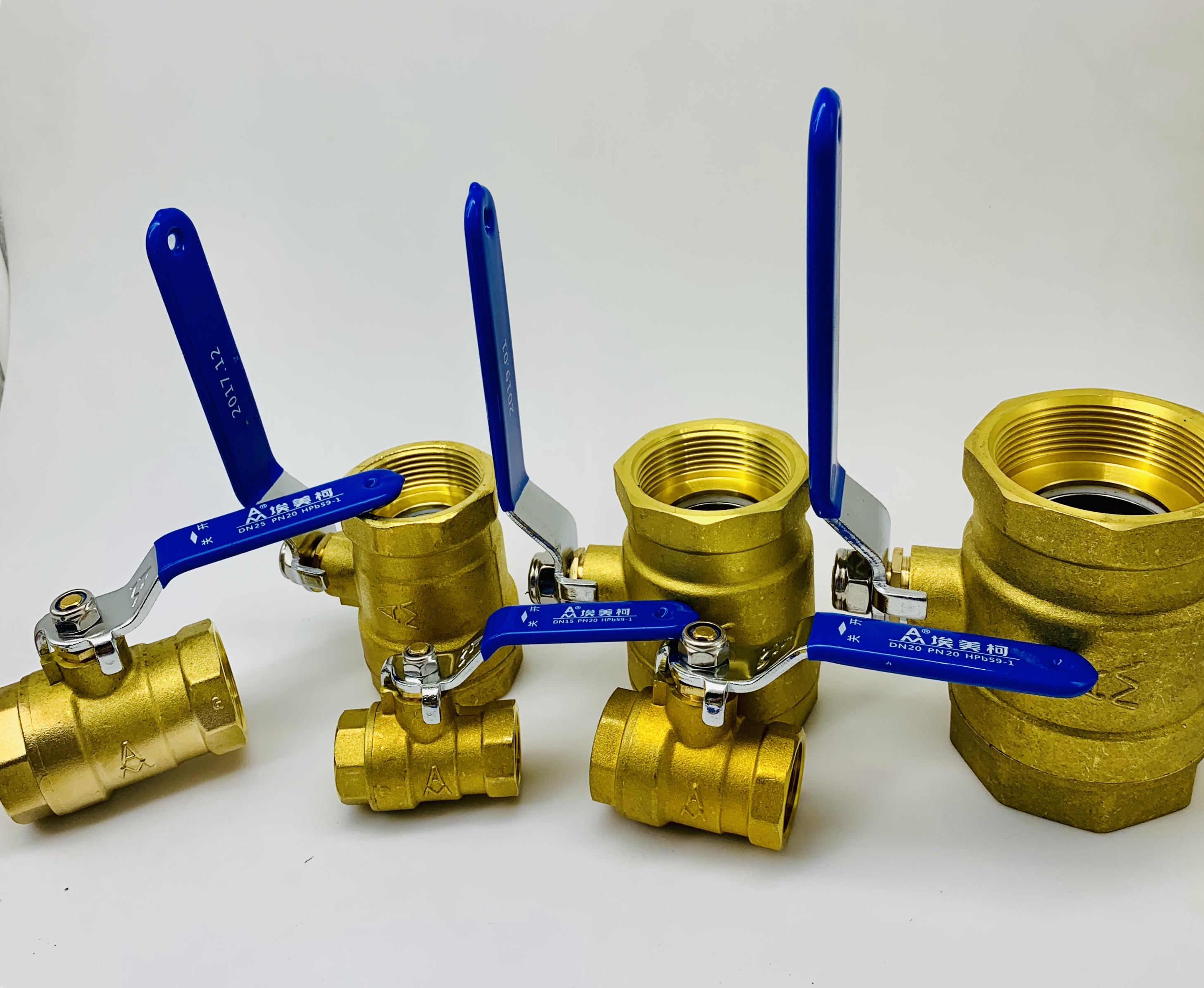 Aimeco copper ball valve 216 wire buckle household ball handle quick switch four points six points one inch DN15 20