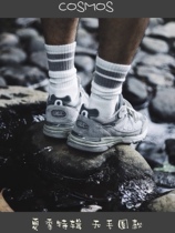 COSMOS Spring Summer Stacking Stripe Pure Cotton Breathable Tooling Socks Flat Bottom Minimalist Sports Cityboy Long Socks