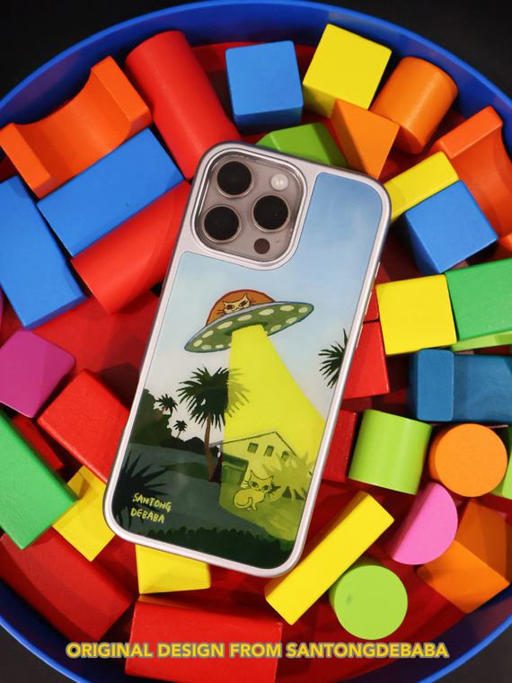 SanTongDeBaba Alien Cat UFO iPhone Case for iPhone 13 - 17 - view 7