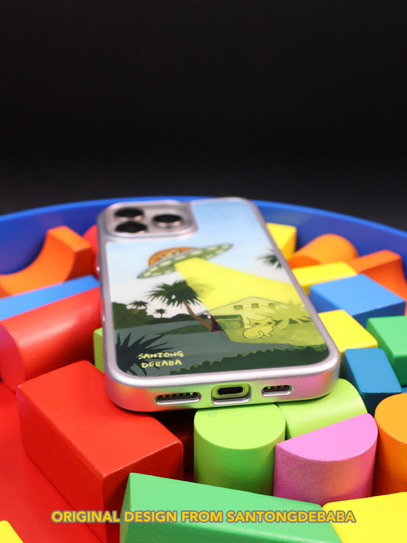 SanTongDeBaba Alien Cat UFO iPhone Case for iPhone 13 - 17 - view 4