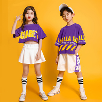 61 Childrens dance performance suit Boys hip-hop suit Girls jazz Summer Games cheerleading clothing trend