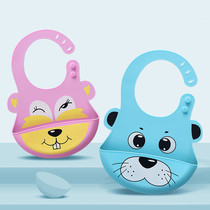Baby feeding bib silicone Silicone Kid Big round mouth Saliva Pockets Infant Super Soft Anti Dirty God Ware Free Wash