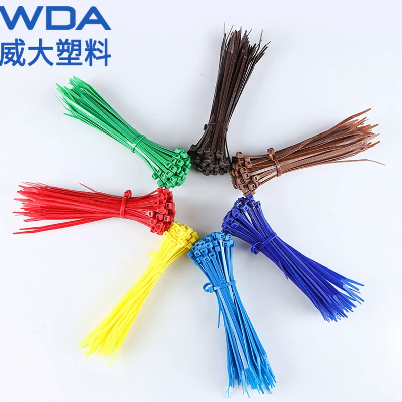 Dây buộc cáp nylon tự khóa Weida 5 * 200mm 500 chiếc khóa nhựa cố định dây buộc ghế màu đen và trắng - Quản lý dây / dây