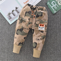 Boys  fashion brand camouflage spring and autumn pants 2021 spring Foreign style baby slacks childrens sports jeans trend