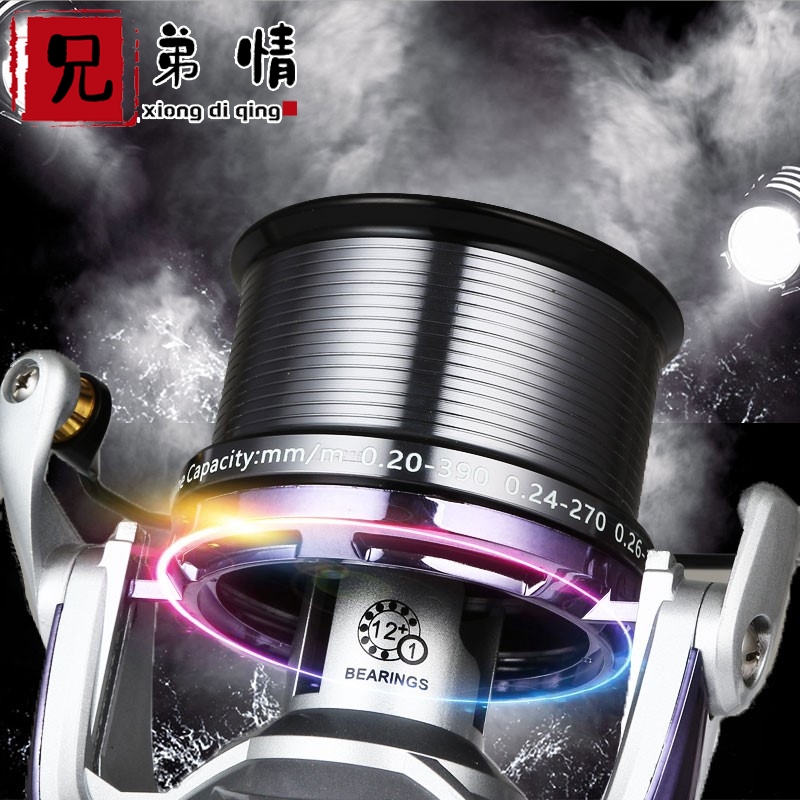 Seawater 13-axis long-range casting wheel 8000-14000 fishing reel fishing line wheel metal long-range casting fishing line wheel anchor fish