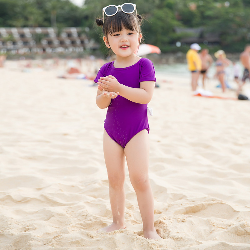 2019 New Children baby onepiece swimsuit bow Korean hot spring bikini