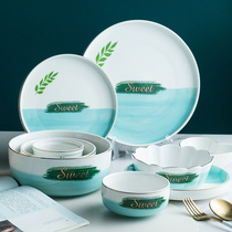 Dishes tableware combination home Japanese cute girl heart ceramic noodles rice soup bowl large hipster dishes set