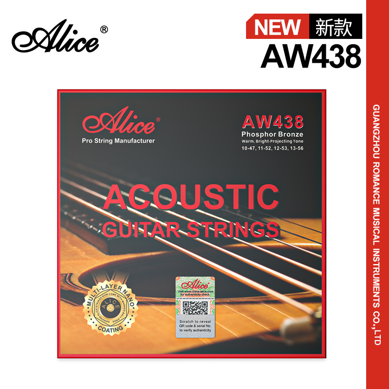 Alice Alice AW438 Phosphorus Bronze Ballad Guitar Strings XL SL L M 123456 String Set of 6