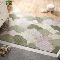 Nordic wind entry door silk Circle Floor Mat doormat DIY can cut household entrance dust removal door non-slip mat