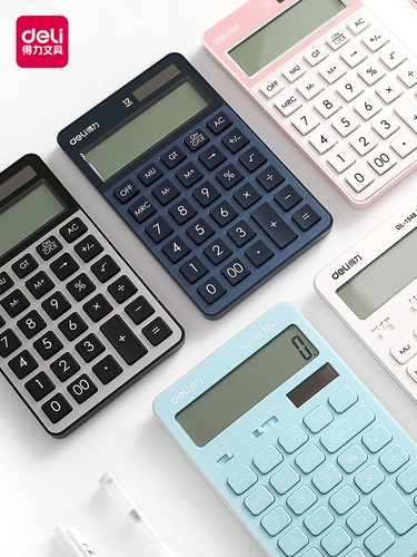 Deli Pink Compuctor 1589 Студенты используют солнечный офис бизнес -мод для женской компьютерной машины маленькая портативная маленькая портативная маленькая милая тестовая конфеты.