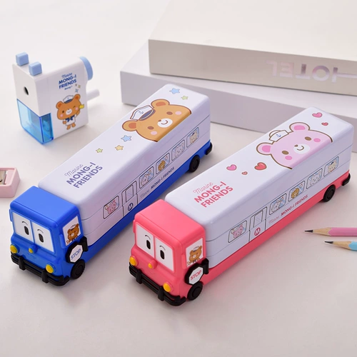 Детский милый мультяшный пенал для школьников, металлические универсальные канцтовары для первого класса для детского сада для мальчиков и девочек, 1-3 года