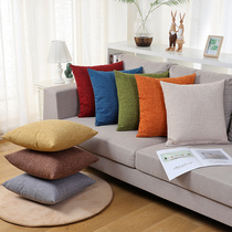 Nordic Vegan Linen Pillow Back Cushion Headboard Sofa Office Car Leaning Pillow Waist Close To Holding Pillow Cover With Inner Core
