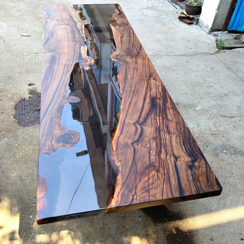Epoxy Resin River Table Walnut Table Solid Wood Large Board Log Tea Table Coffee Table Dining Table Glue Tea Table Clearance