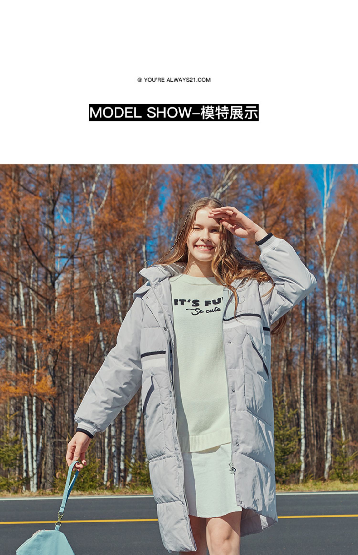 A21 mùa thu đông mới áo khoác cotton nữ ấm áp thời trang hoang dã màu hit trùm đầu dài tay áo khoác cotton dài tay - Bông áo phao siêu nhẹ nữ