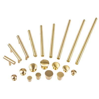 纯黄铜北欧衣橱柜门抽屉拉手