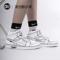 Air Jordan Nike sneakers custom aj1mid secondary sketching side hand-painted nike basketball shoes N-0253