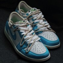 NIKE Air Jordan 1 AJ1 LOW OG North Card Blue Chicago for old oxidation deconstruction sneakers custom