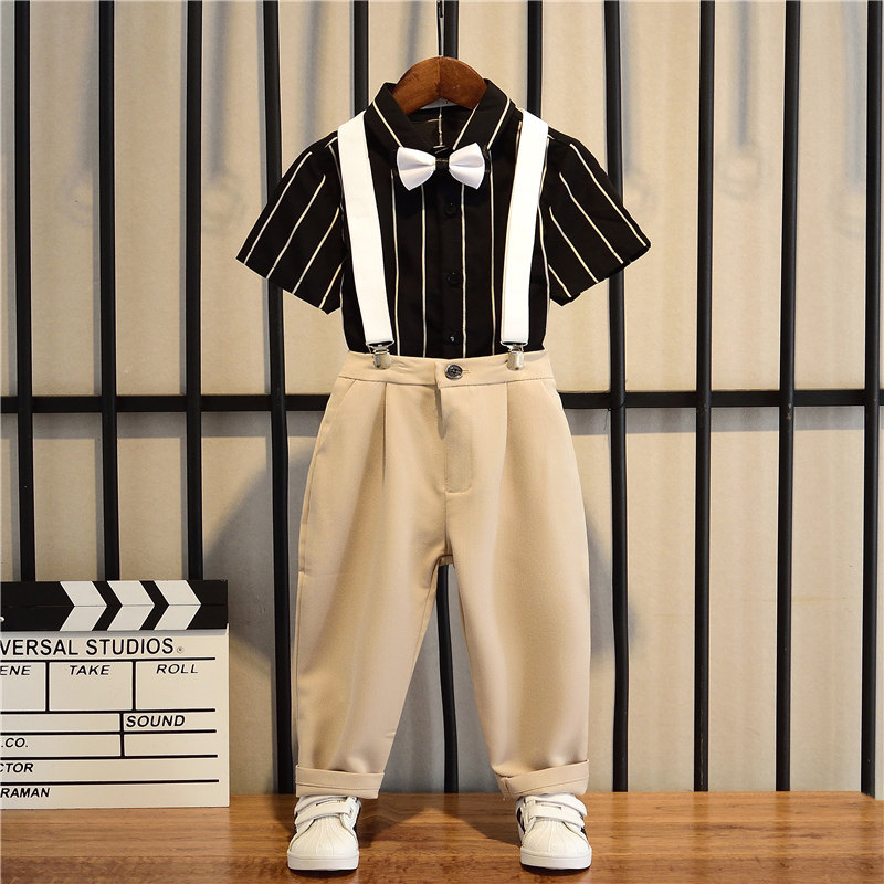 Children's suit boy Summer Yinglun Wind suit Playboy wedding baby's gown to host the piano for the show