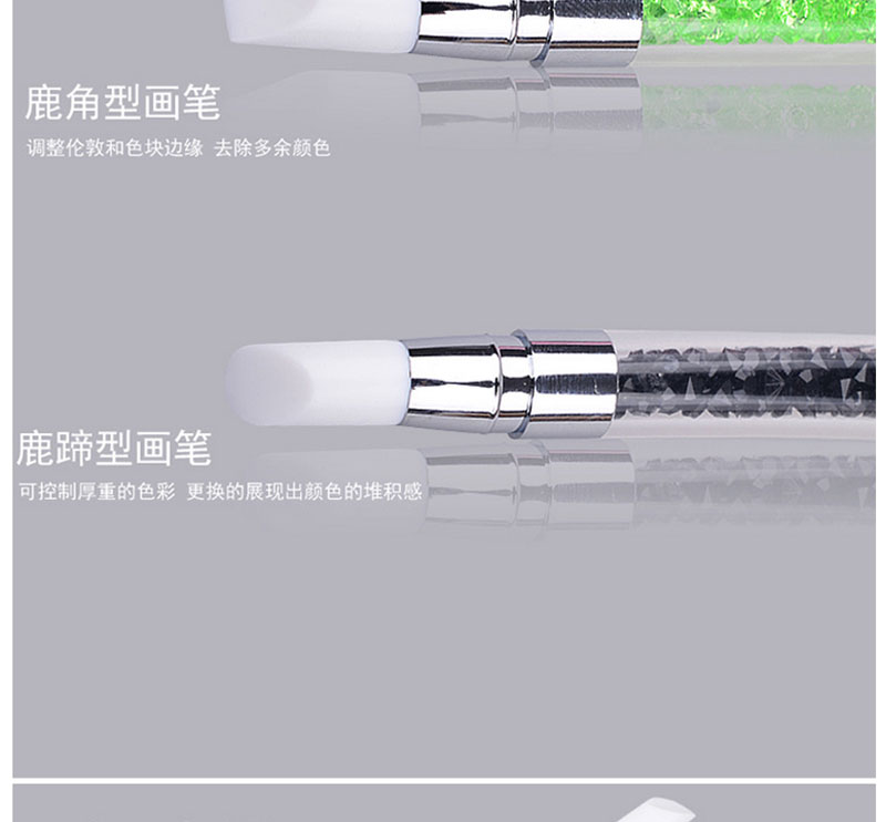 Nail silicone pen 5 công cụ thiết lập hai đầu chạm khắc áp lực sticker ma thuật gương bột kim cương điểm nổi bút bi - Công cụ Nail dụng cụ làm móng