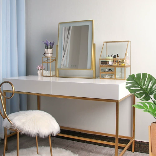 炫加 Современный и минималистичный белый туалетный столик для спальни из нержавеющей стали