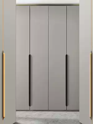 Invisible handle custom cabinet door black modern simple drawer light luxury whole cabinet extended door wardrobe handle Gold