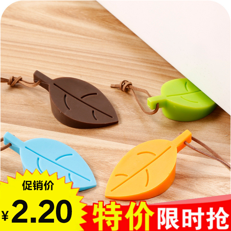Door stopper Door stopper Wind Carmen anti-collision door stopper Leaf silicone door stopper Children's anti-pinch hand safety door card