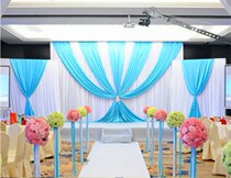 New triple wedding background combination gauze wedding stage layout scene curtain stage wedding background gauze veil