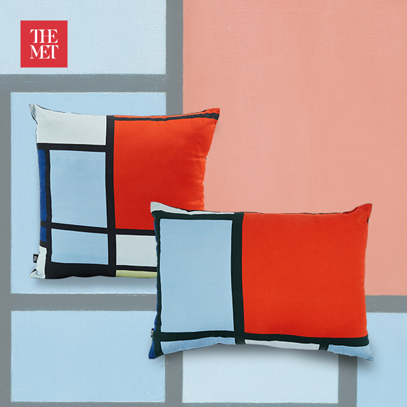 Metropolitan Museum Mondrian square Pillow Waist Pillow Strip Pillow Sofa Dorm Girls Sleeping for Dual Use