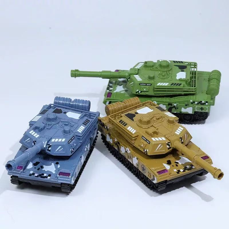 Children's Toy Inertial and Drop-Resistant Simulated Military Tank Model with Rotating Turret, Suitable for Boys and Girls