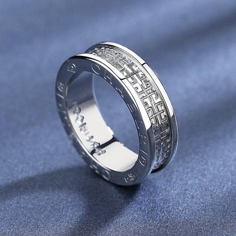 Personality Ring Male Tide Single Ring Men Titanium Steel Ins Index Finger Ring Minimalist Circle Not Drop Color Overbearing Ornament