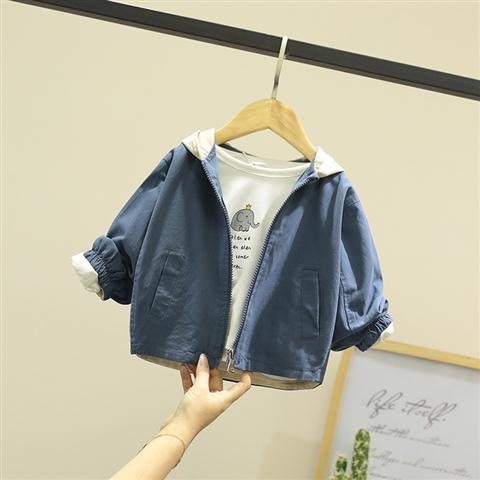 . Boys áo mùa xuân áo khoác 2020 trẻ em mới của Hàn Quốc phiên bản của dương khí zip-up áo sơ mi bé áo khoác mỏng bên ngoài xu hướng.