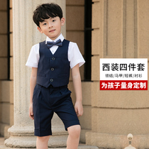 Flower girl dress male children piano performance suit boy suit suit suit small host suit boy wedding summer