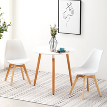 Nordic Imns dining table and chairs combined solid wood guests in talks for cafeterias brief modern leisure tea table small round table