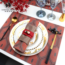 And courtyard New Chinese Dining Mat Cloth Art Retro Western Dining Cutlery Table Mat Insulation Mat China Wind Steak is customized with dining mat