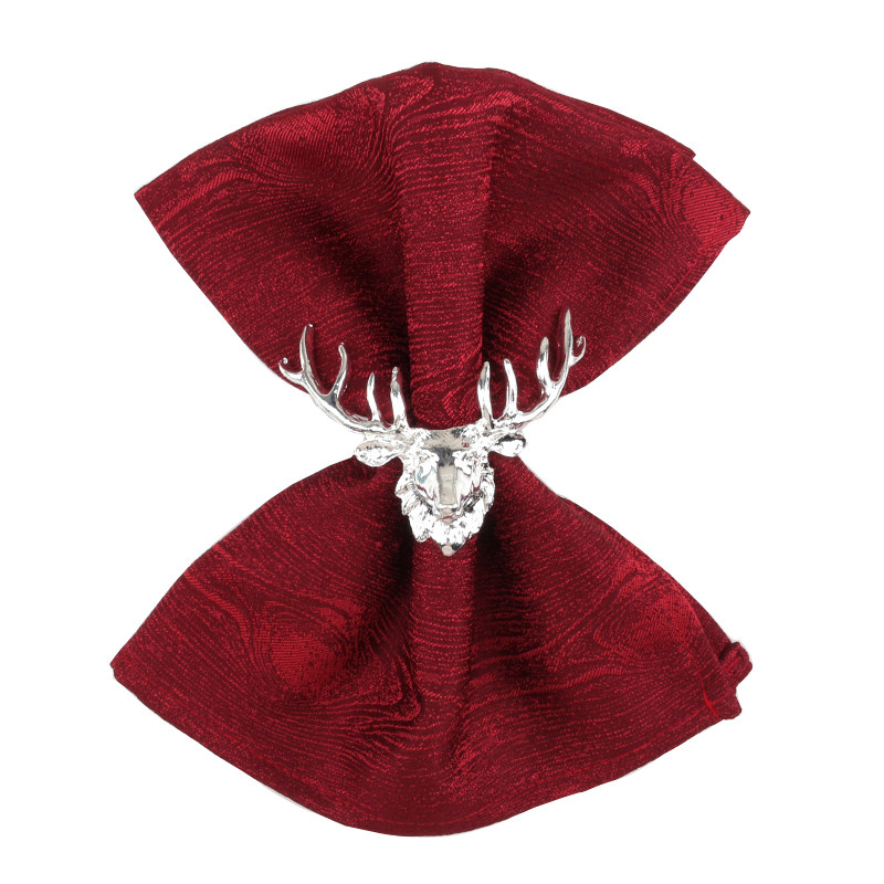 Hangting High-end Red Craft Flower Brush Napkins Restaurant Backroom square towel pad cloth napkins