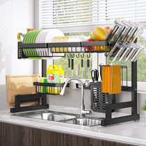 Kitchen Sink Shelve Retractable Dishwashing Drain rack Multi-functional containing pool Above the Bowl Disc Containing shelf