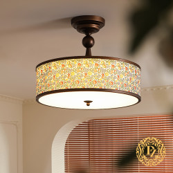 Dizan Bedroom Ceiling Lamp, French Mid-Century High-End Style, Study Room Master Bedroom Lighting, Vintage American Eye-Protection Room Lamp