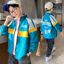 Boy Clothing Boy Jacket Spring Clothing 2021 New Ocean Gas Boy Great Boy Leisure Children Blouses Jacket Nets Red Tides